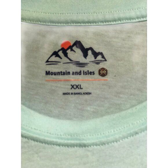 Mountain & Isles Green Short Sleeve Mountain Outdoor Graphic T-Shirt Sz XXL - Picture 4 of 16